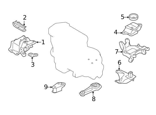 Genuine Nissan Automatic Transmission Mount Bracket 11253-3AA2A