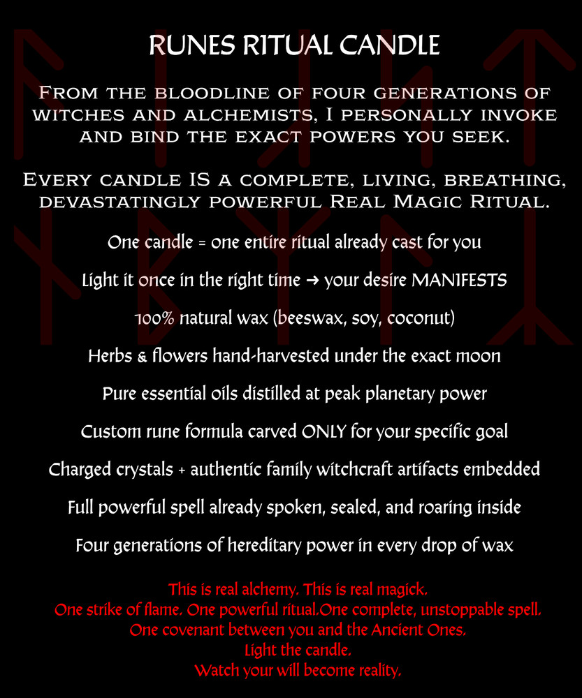 Ritual Rune Candle — Total Victory
