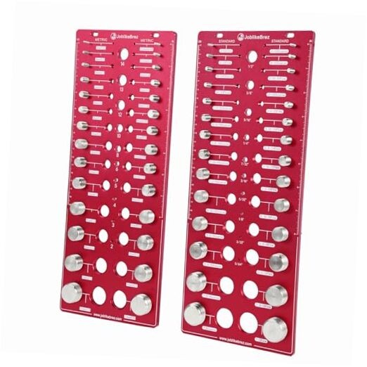 Thread Checker, 76 Nut and Bolt Thread Checker, 28 76 Thread Checker Red