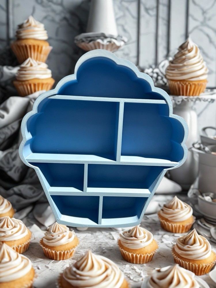 Cupcake Shelf Display – 3D Printed Organizer Stand