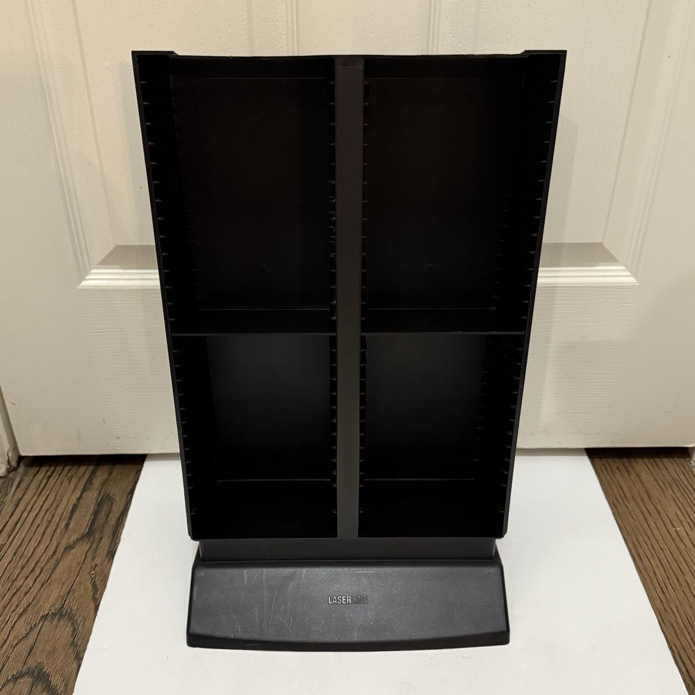 Laserline 60 CD Storage Angle Cut Rack Plastic Table Top Holder Organizer Tower