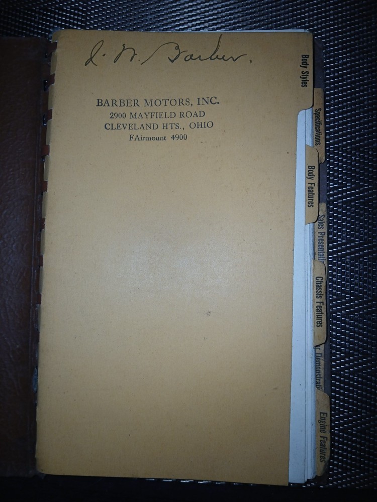 1942 Oldsmobile Reference Book "It's Quality Built to Last"