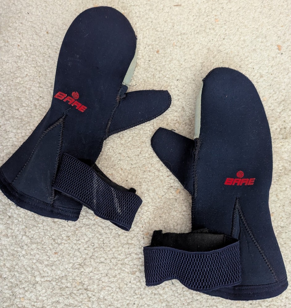 Bare cold water windsurf water sport mitts - mens medium
