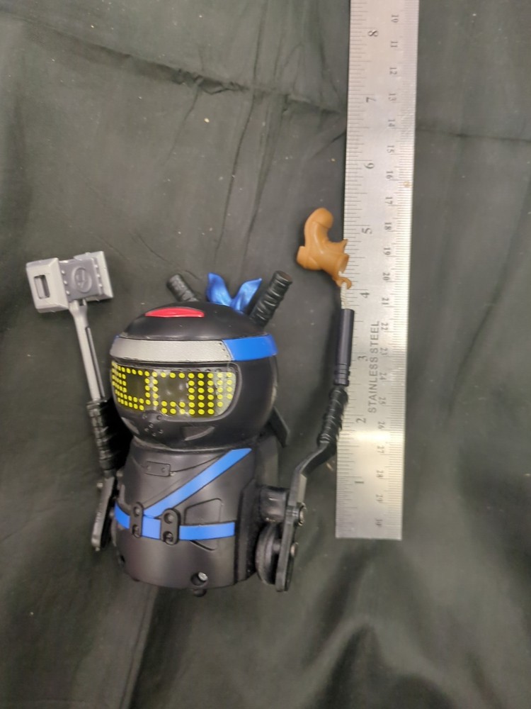 Spinmaster Ninja Bots Battling Robot -Black/Blue -Tested & Works