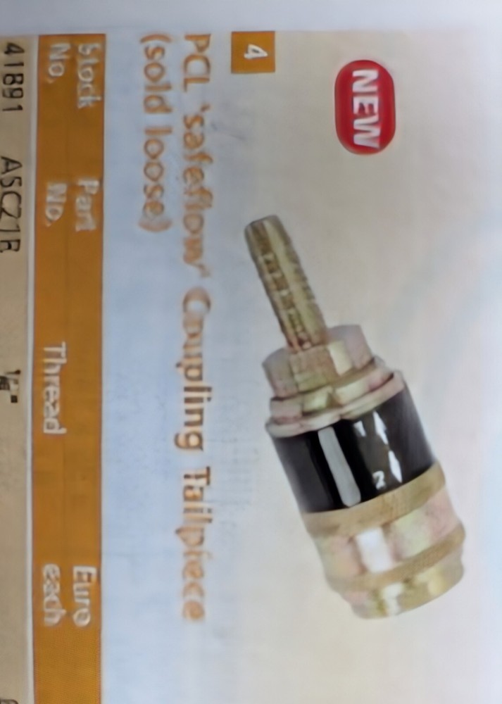 PCL Safeflow Safety 1/4" tailpiece  Couplings
