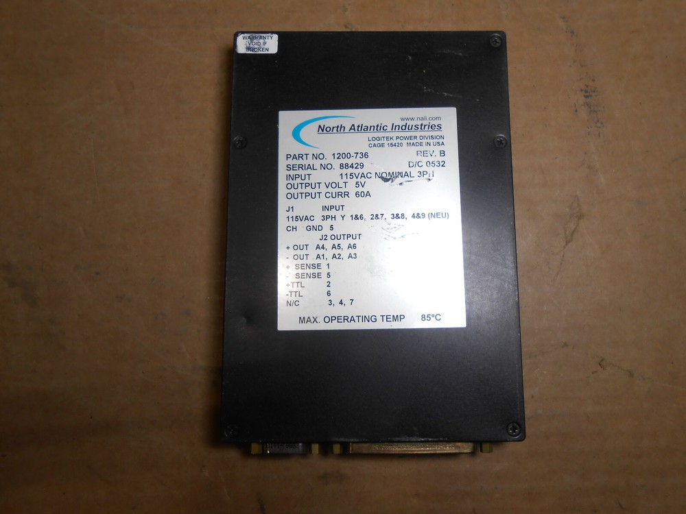 NORTH ATLANTIC 1200-736 POWER SUPPLY