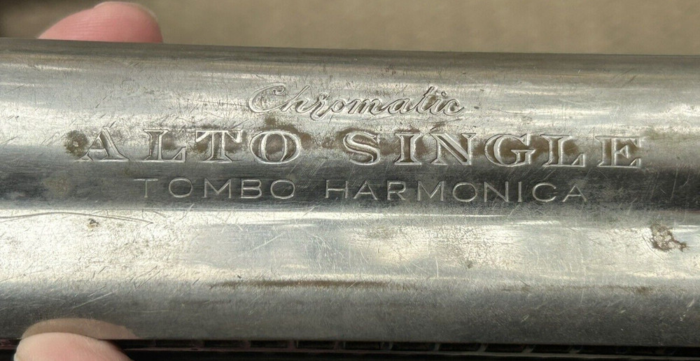 vintage Chromatic Alto Single TOMBO Harmonica 42 hole 7"