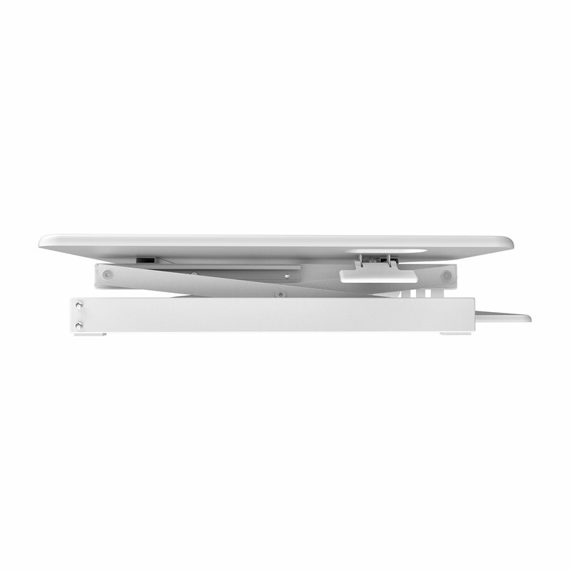 Rocelco 46" Large Height Adjustable Standing Desk Converter - White