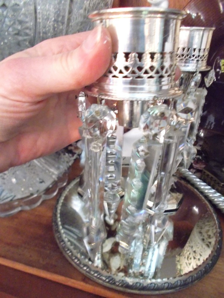 Fabulous Victorian Silver Candle Stick Toppers (2)
