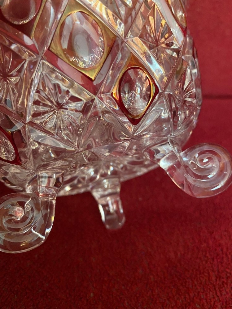 Bowl footed Golden Crown Crystal