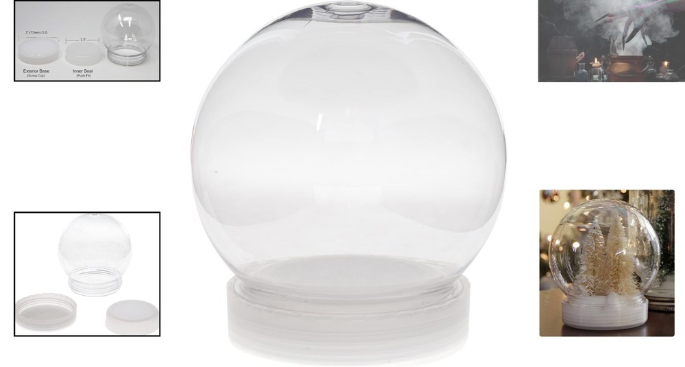 Unleash Creativity with 100mm Clear DIY Snow Globe - Easy Fill & Decorate