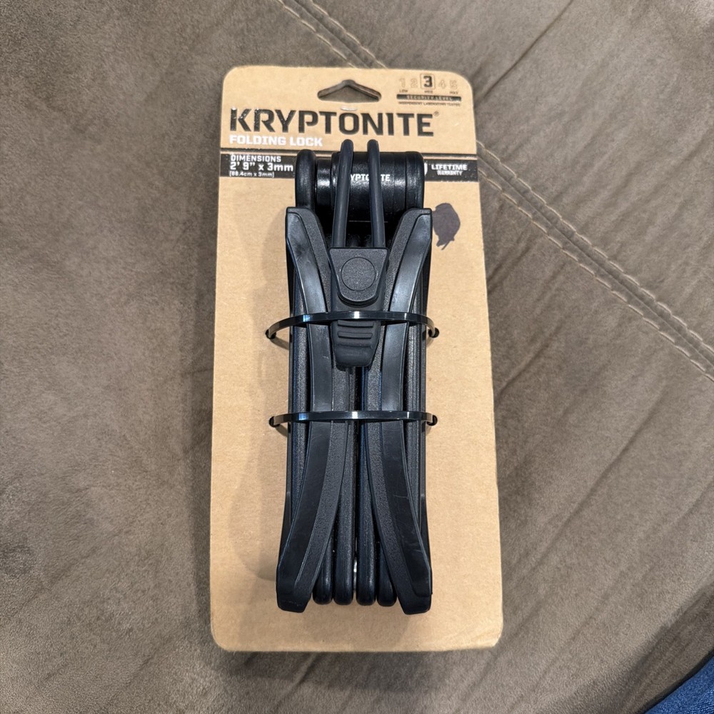 Kryptonite Folding Lock 2' 9" Bike Lock with Level 3 Security Includes 2 Keys
