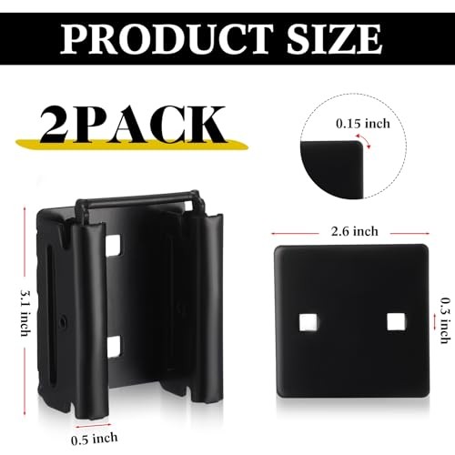 E-Track Connector with Square Plates - 2 Pcs Double Fitting