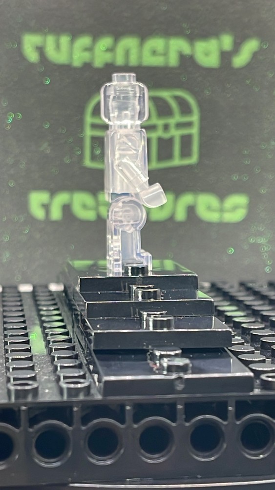 CUSTOM BLANK MOC TRANSPARENT CRYSTAL CLEAR MINIFIG