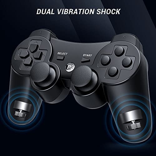 Wireless PS3 Controller 2 Pack - Bluetooth, Rechargeable, Motion Sensor, Double