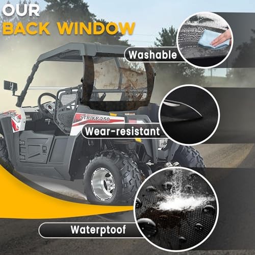 Hisun Strike 250 UTV Rear Windshield,Small UTV Back Window For Hisun Strike