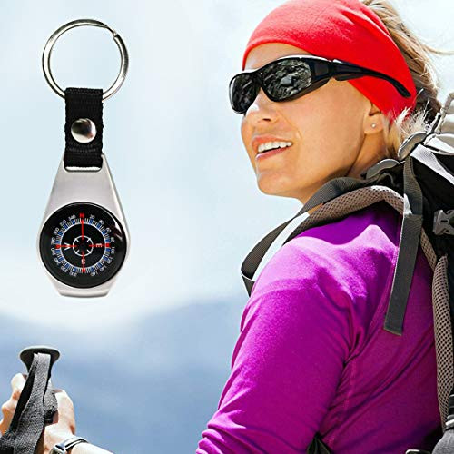 2 Pack Style Key Ring Compass | Keychain Military Magnetic Compass |