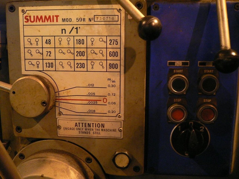 30" Summit Geared Head Drill Press | 8' Column | 4HP | #4 Morse Taper