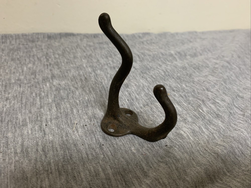 Vintage Cast Brass Double Coat Hook