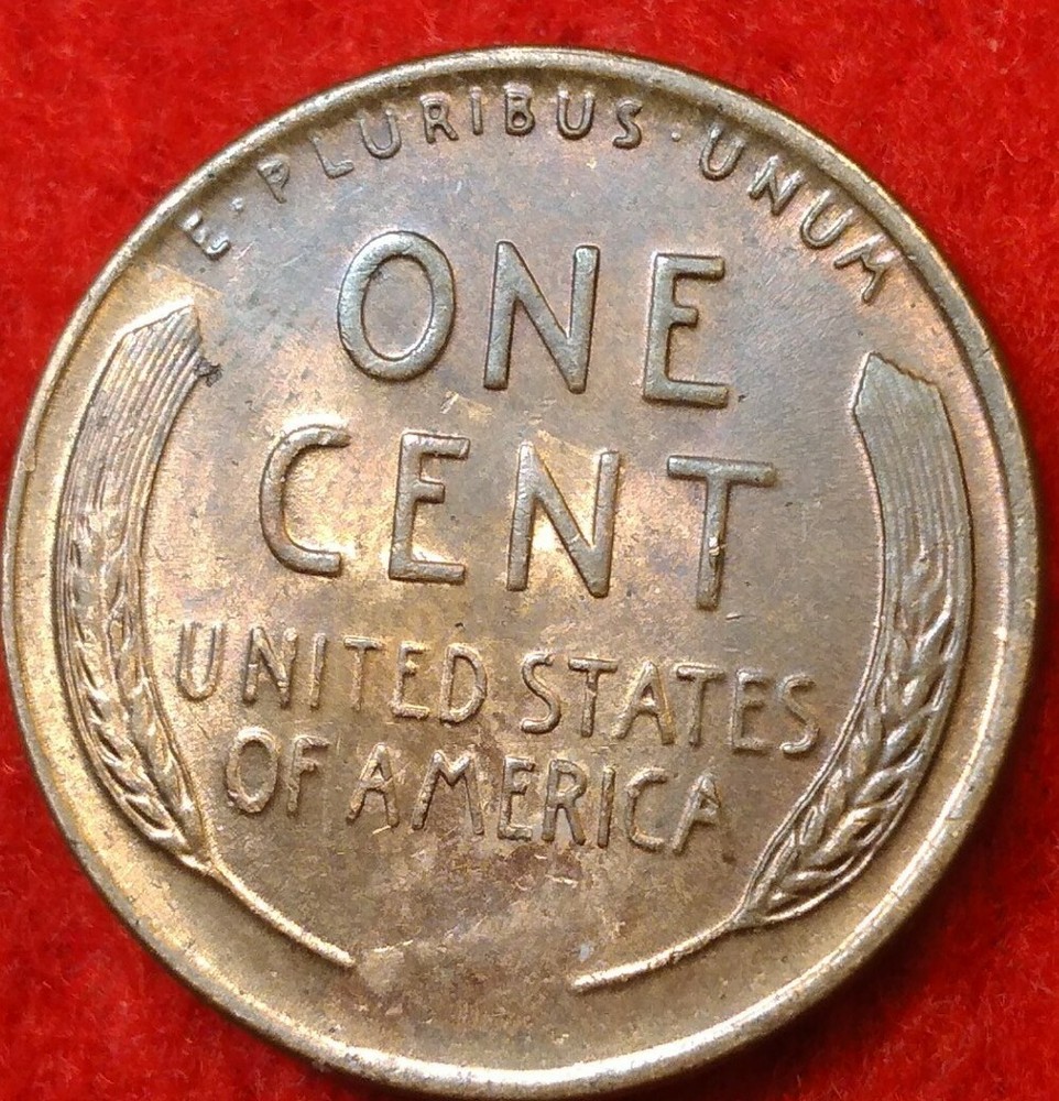 1954 D Cracked Skull Error Lincoln Wheat Cent #76