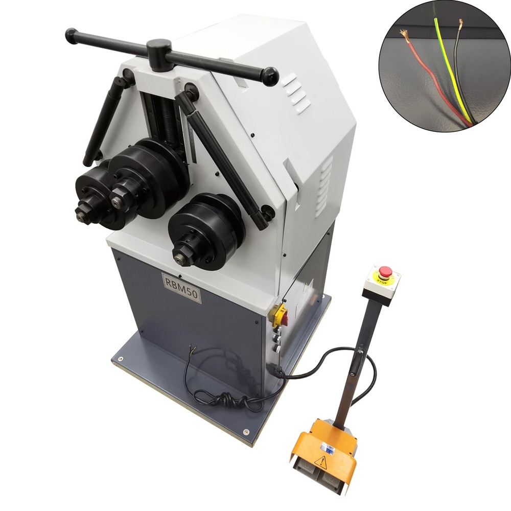 Vertical 220V Type 50 Electric Three-Roller Round Bending Machine Roll Bender