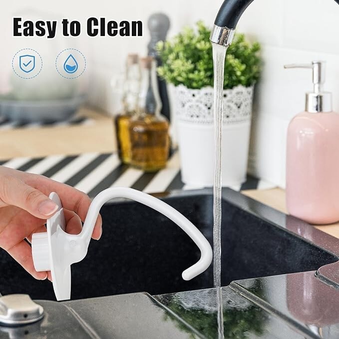 2 Pack K45DH Dough Hook Replacement for KitchenAid KSM90 K45 Stand Mixer Coated