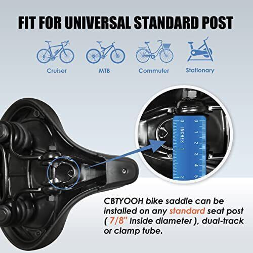GBTYOOH Oversized Bicycle Saddle Seat with Memory Foam Padding