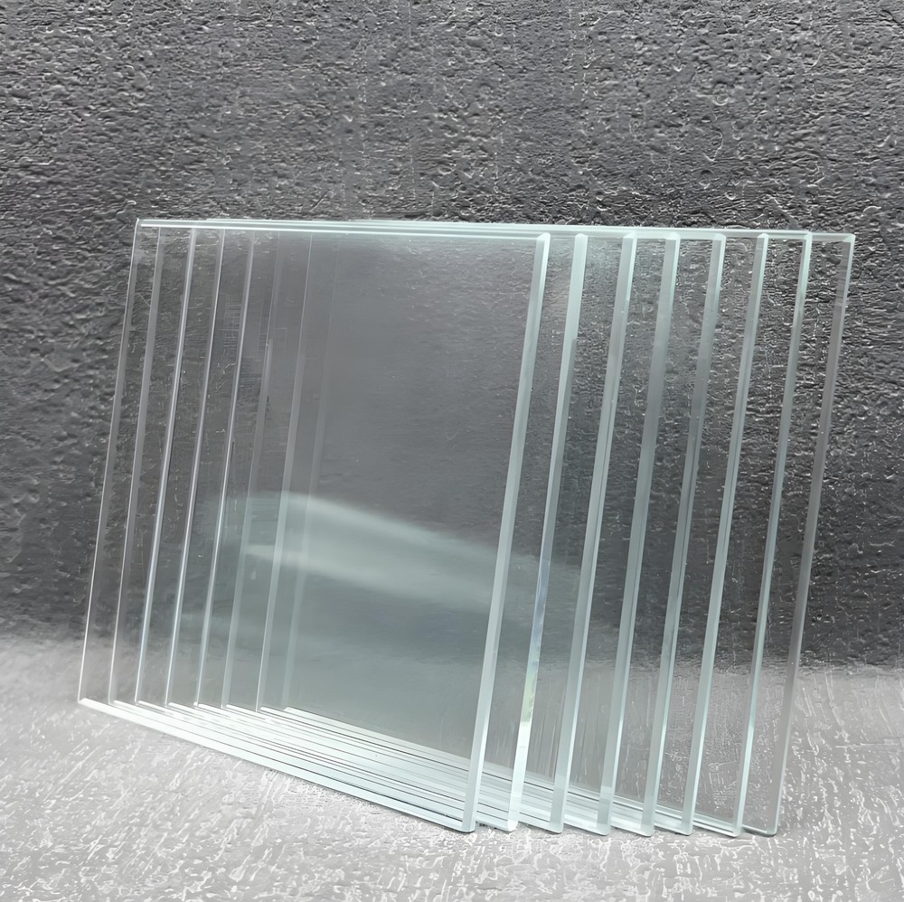 2PC Laboratory Microscope Working Stage HD Engraved Glass Board 3MM Thickness