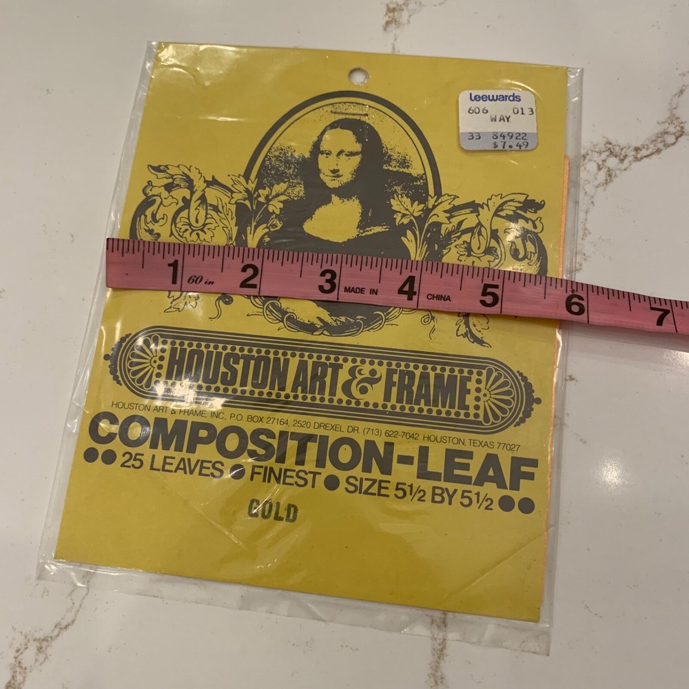 New* Houston Art And Frame Gold Composition Leaf 5½x5½ (25 Fine Sheets).