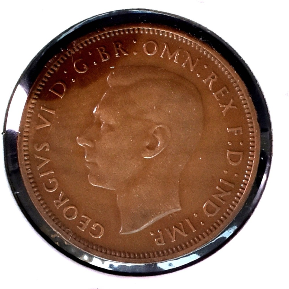 1941 ~ Great Britain ~ Half 1/2 Penny Coin ~George VI ~ *M892