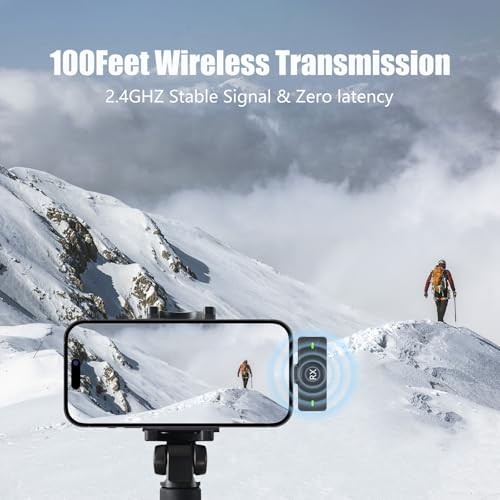 Wireless Lavalier Microphone for iPhone/Android, Mini Microphone with