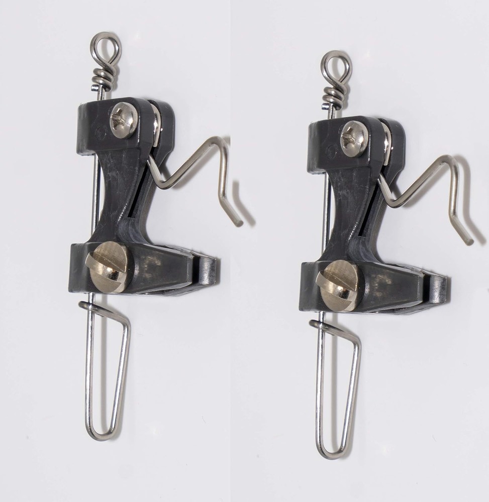 Durable Stainless Steel Fishing Release Clips - 2 Pack for Enhanced Performance
