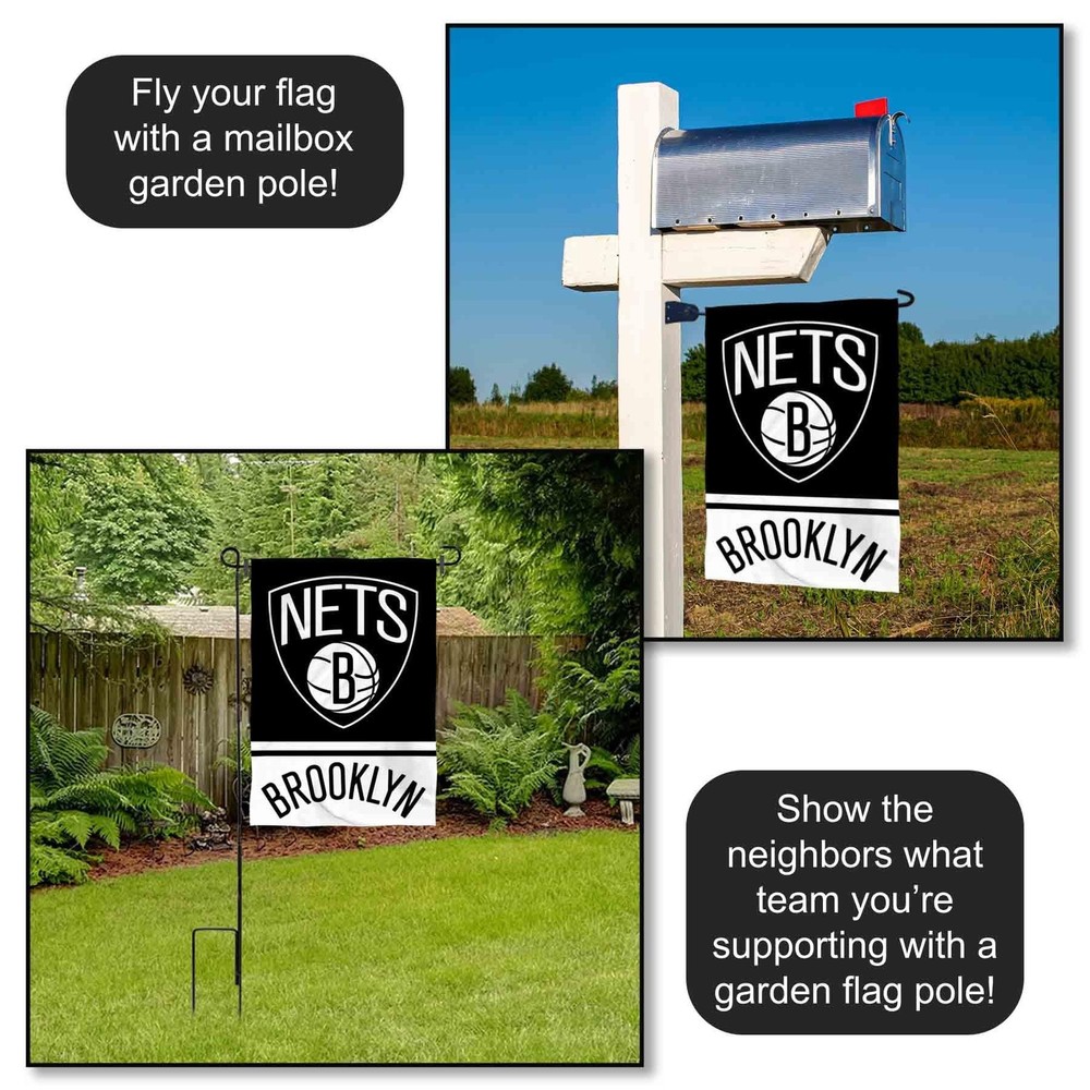 Brooklyn Nets Double Sided Garden Flag