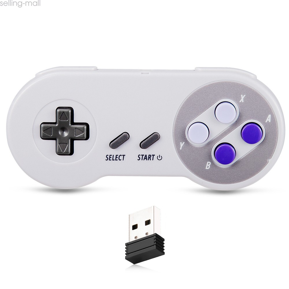 2.4G Wireless SNES Super Controller & Receiver for Windows PC MAC Raspberry Pi