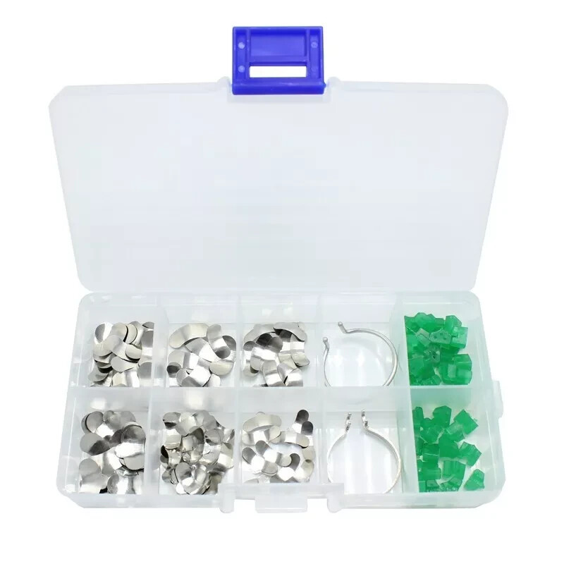 2 Boxes Dental Sectional Contoured Matrices Matrix Ring Delta Add-On Wedges