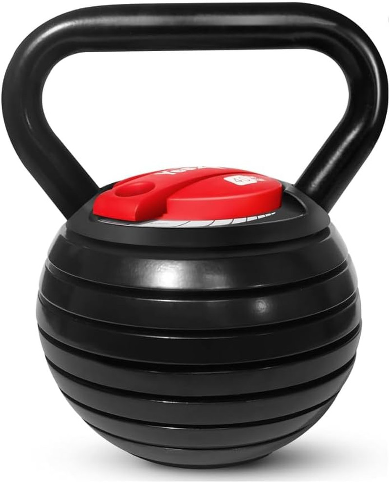 Yes4All Adjustable Kettlebell Set, 20–40 LB Weight Set, Solid Cast Iron Handle w