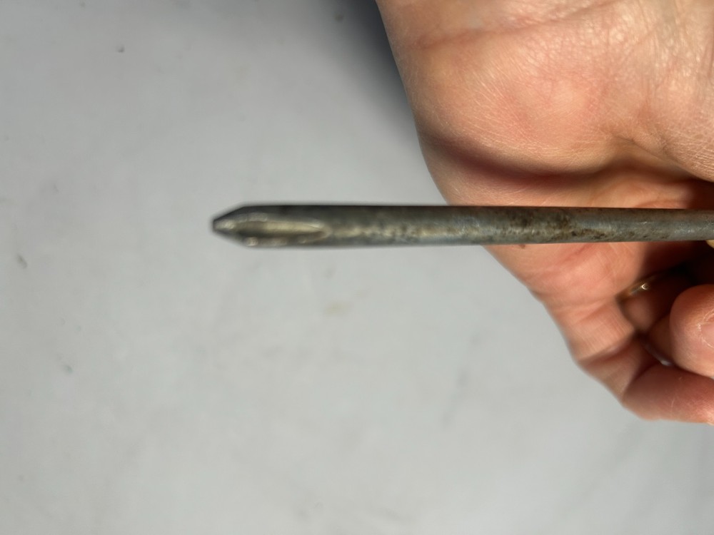 Vintage Folding T-Handle Screwdriver White Hard Plastic Thomas Impl Beaman IA