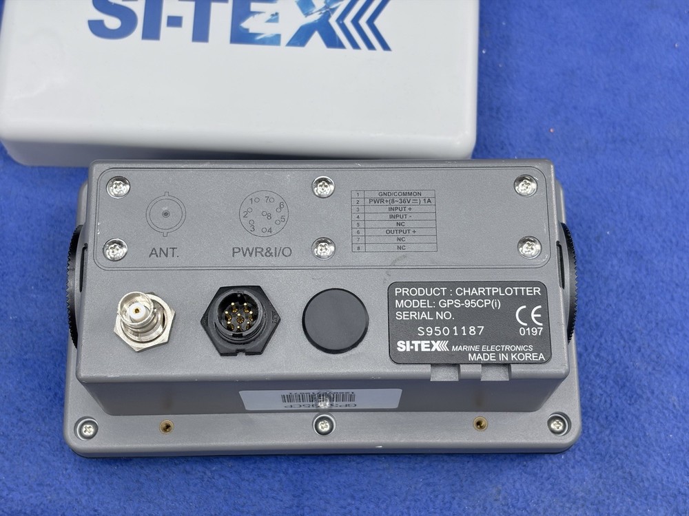 Si-Tex GPS-95CP GPS Chartplotter Display & Cover; Fully Tested & Working