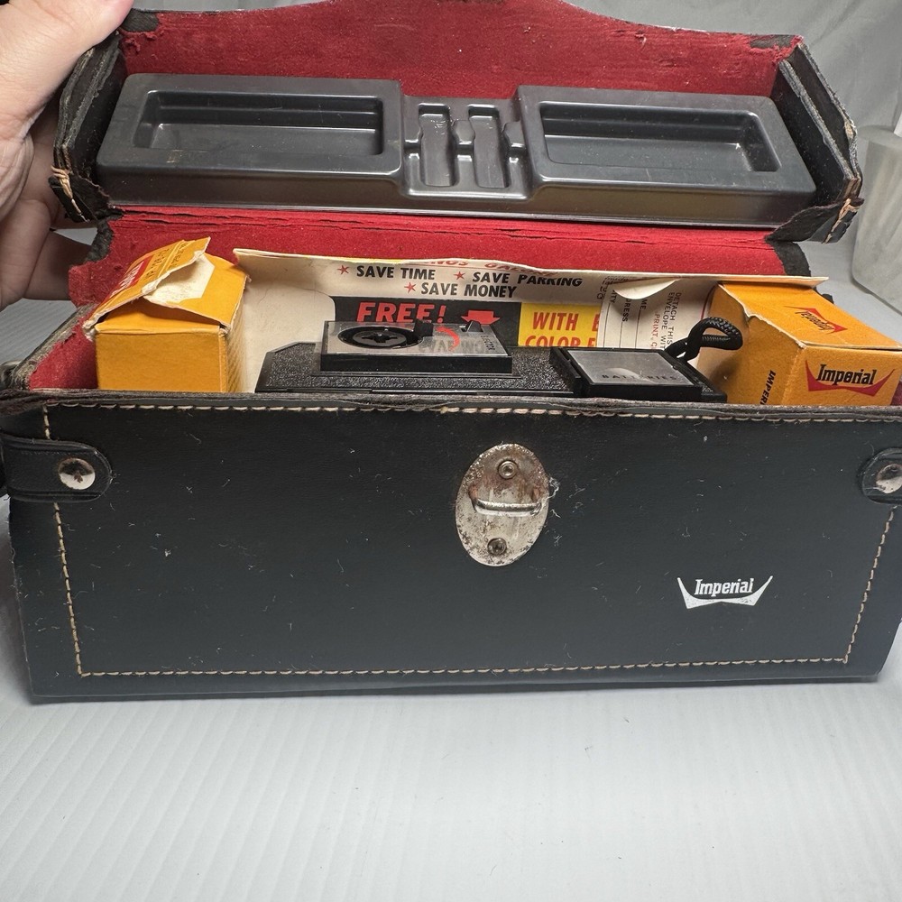 Imperial Insta Cube Camera Kit In Leather Camera Bag