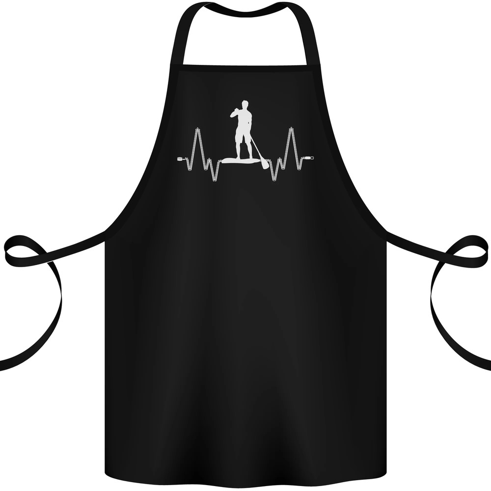 Paddleboard Pulse Paddle Boarding ECG Cotton Apron 100% Organic