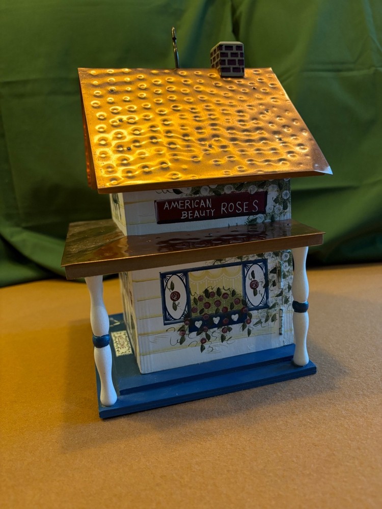 Birdhouse with copper roof