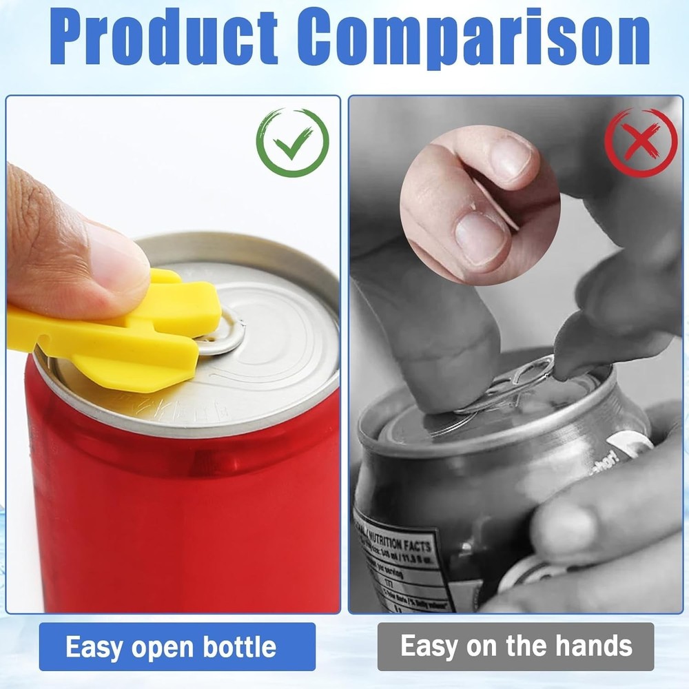 Fun & Practical Can Opener Set, 6 Colorful Tools for Drinks & Gatherings