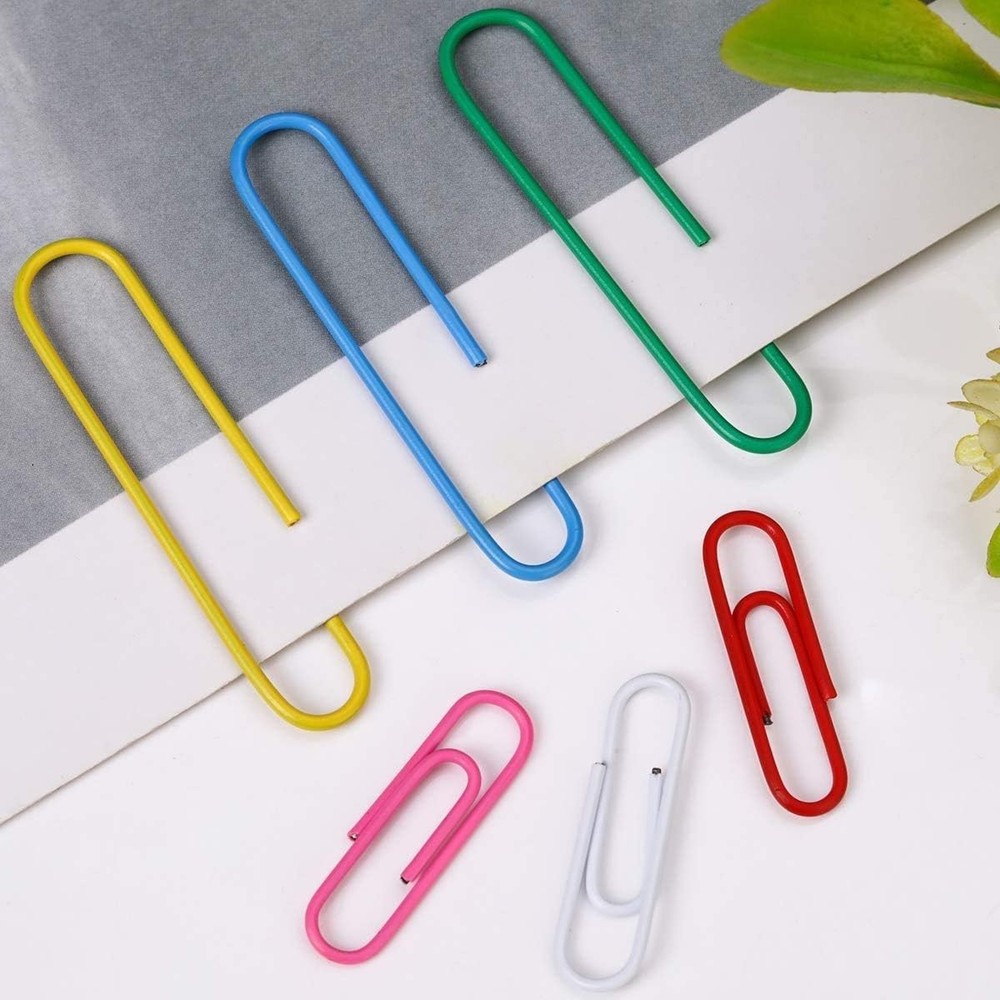 Colorful 400PCS Medium & Large Paper Clips - Smooth, Durable, and Multi-Purpose