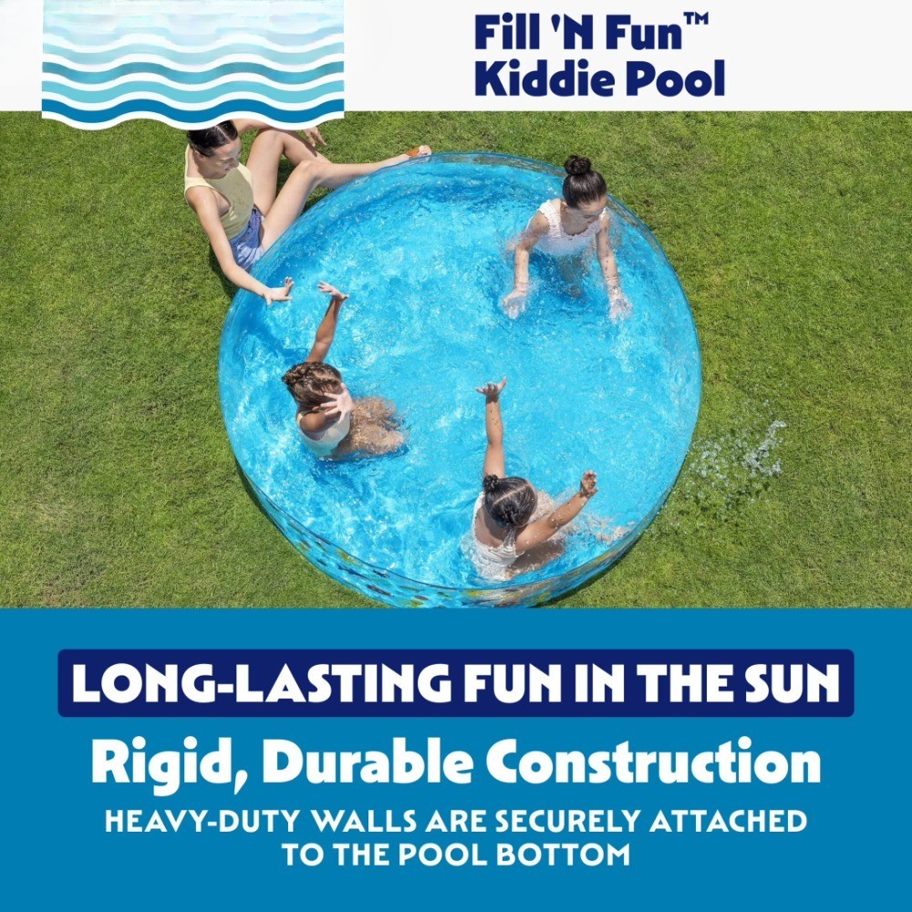 Round Multi-Color Above-Ground Kiddie Pool 6' x 15"