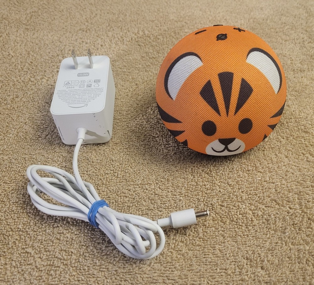 Amazon Echo Dot (4th Gen) Kids Edition with Parental Controls - Tiger