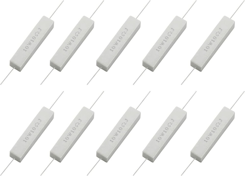 10PCS 10W 10 Ohm Ceramic Resistor Kit - Durable, Explosion-Proof Power Solution