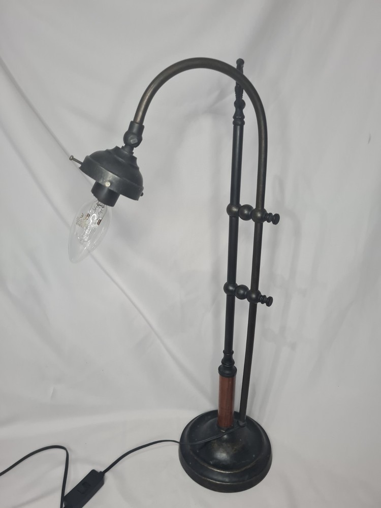 Statement Industrial Campaign Desk Lamp | Solid Heavyweight Task Light | 56cm