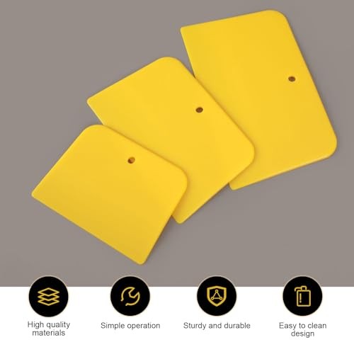 3 PCS Car Scraper, 4" 5" and 6" Multi-purpose Soft Scratch-resistant Plastic