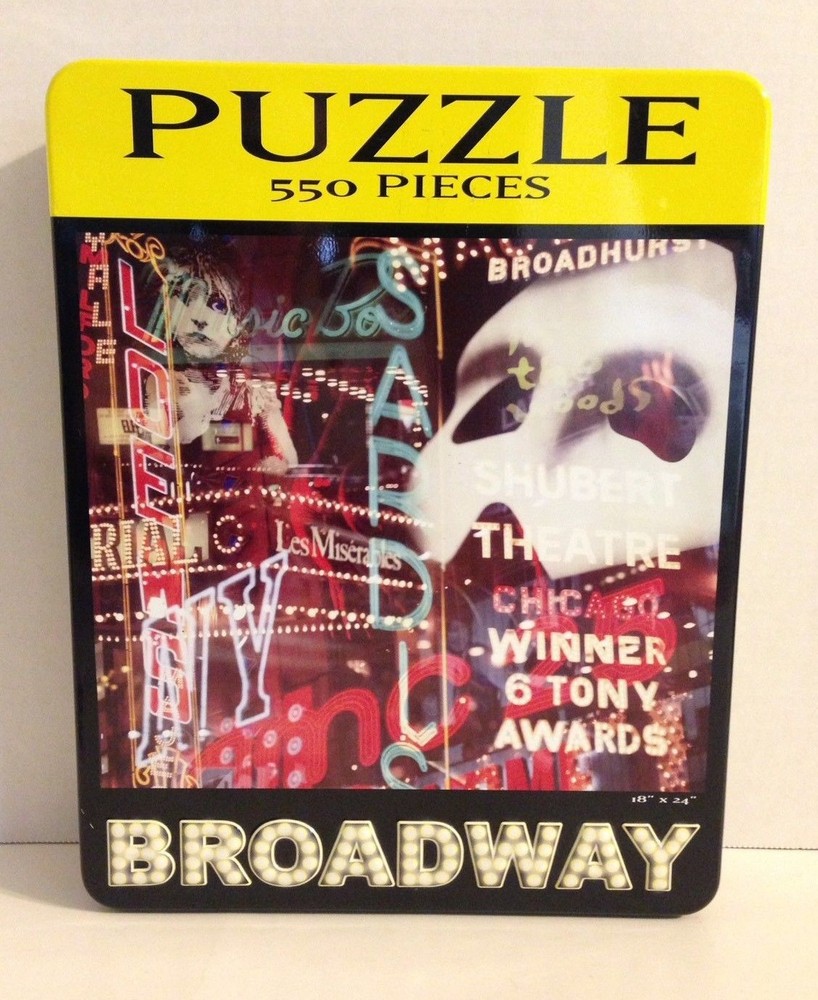 USAopoly Broadway 550 Piece Puzzle in Original Tin Box