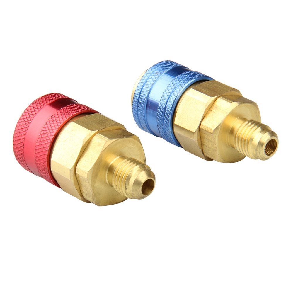 A/C Automotive Air Conditioning Quick Coupler Low High Side Adapter (2pcs)